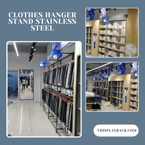 clothes hanger stand stainless steel