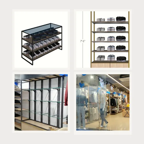 wall mounted clothes shelves