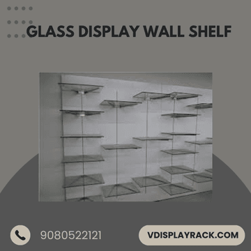 glass display wall shelf