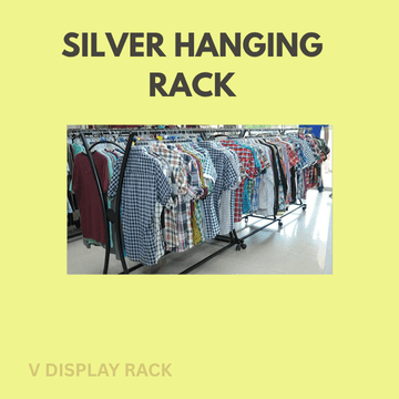 silver hanging rack