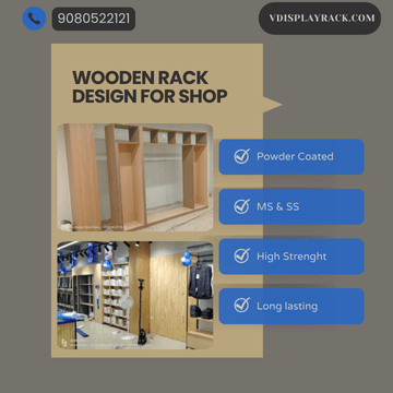 wooden rack design for shop