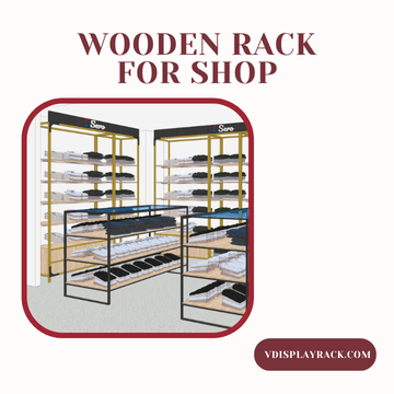wooden rack for shop