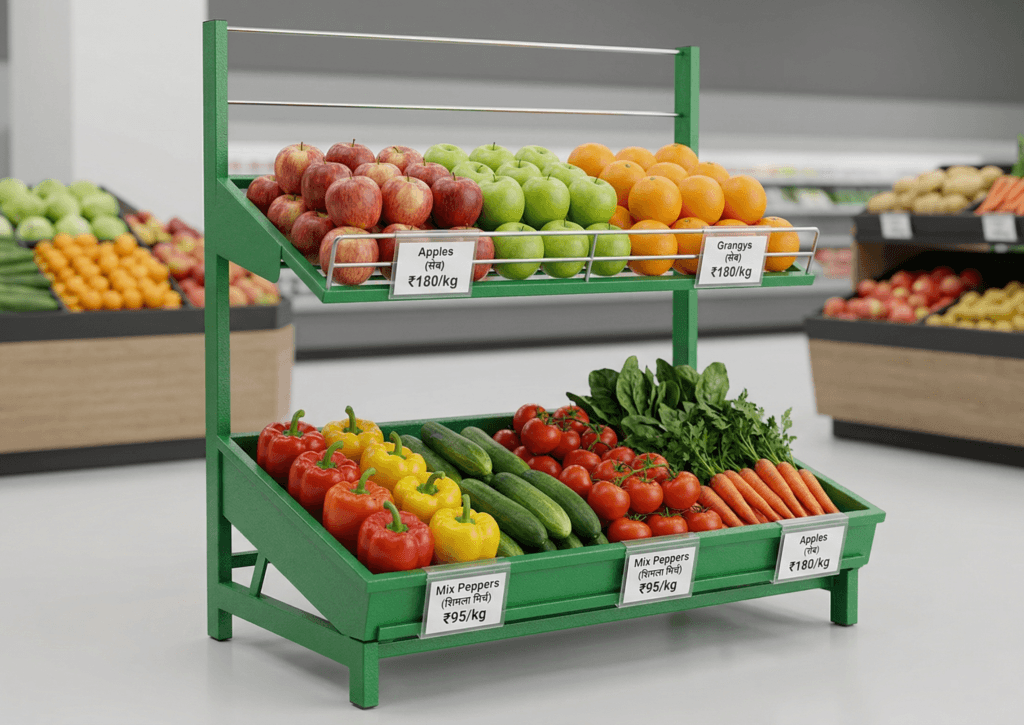 Open Adjustable Fruit and Vegetable Racks