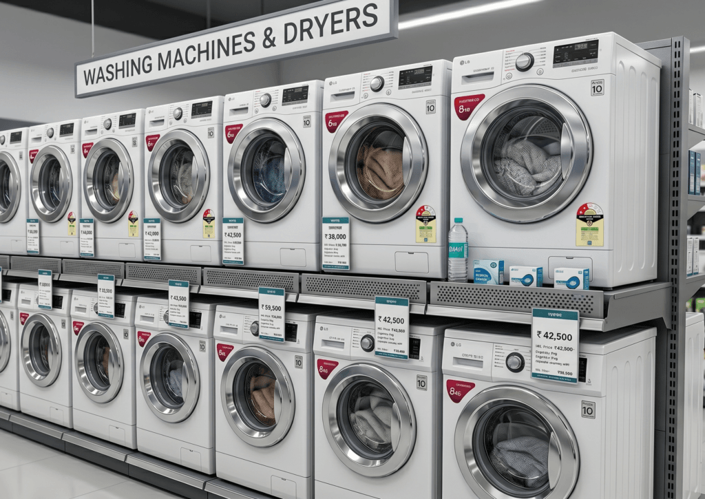 electronic double stack washing machine racks