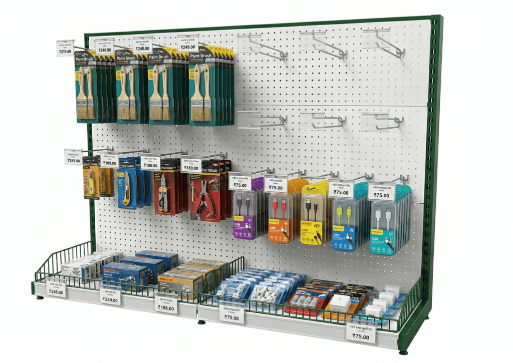 perforated retail supermarket racks