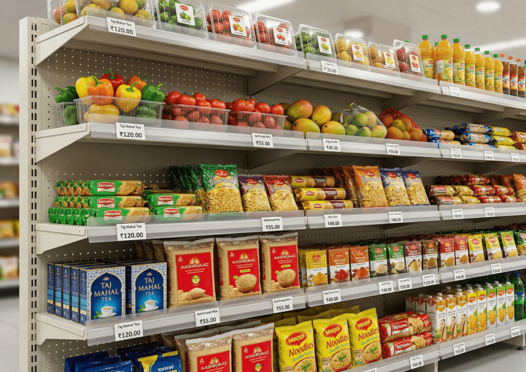 supermarket wall channel racks