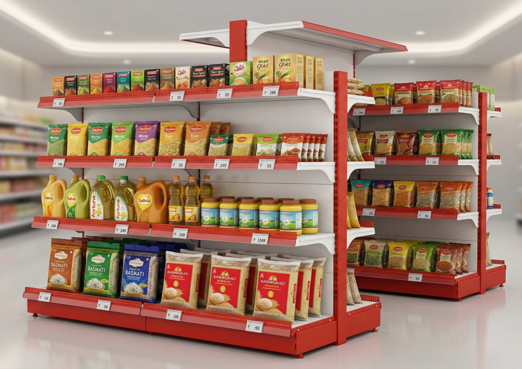 wall gondola racks supermarkets